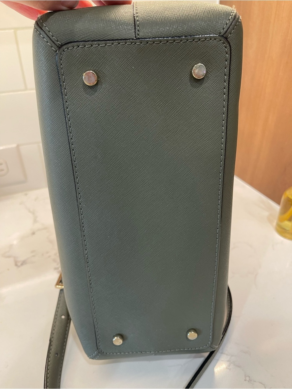 kate spade Sage Green Dome Satchel with Removable Strap - Picture 9 of 12